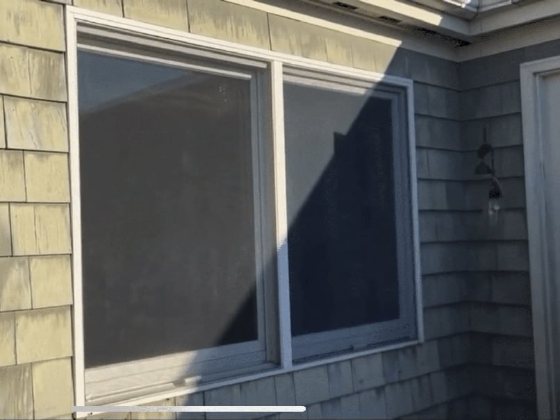 Old drafty window before replacement