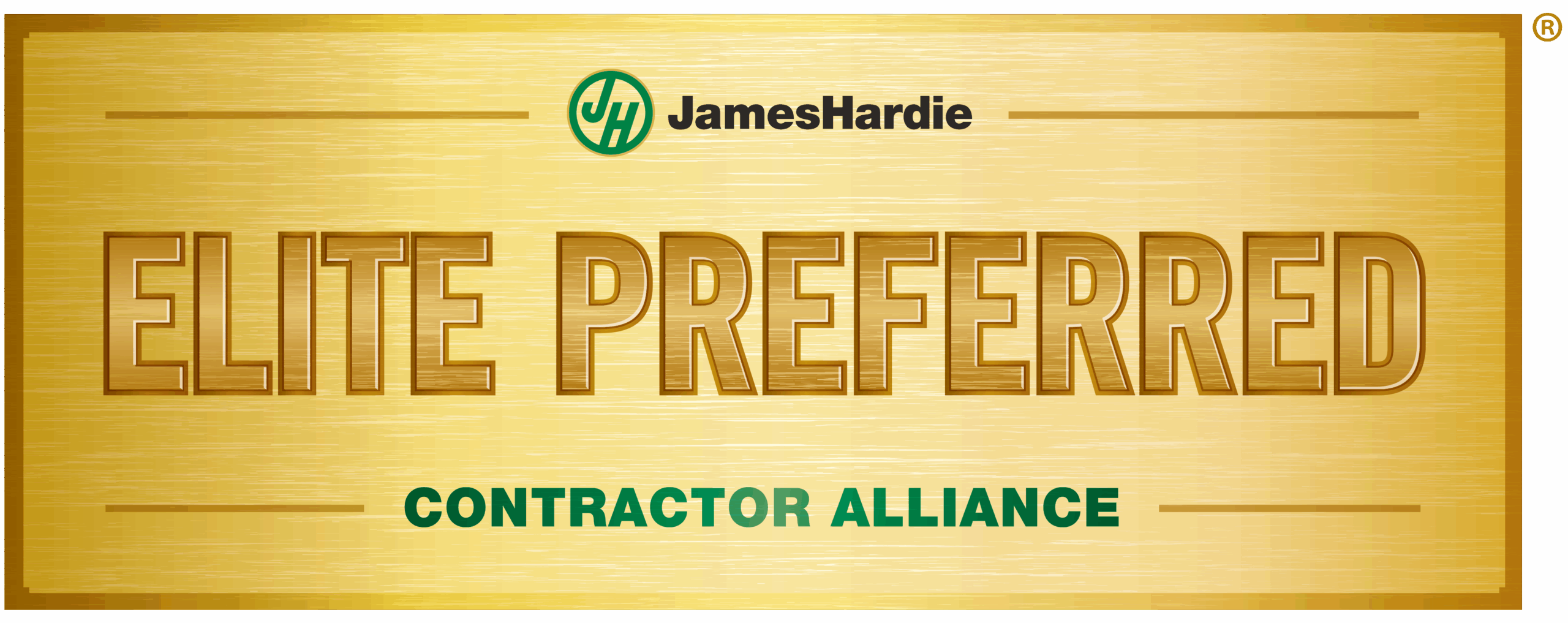 James Hardie Elite Preferred siding contractor badge for exterior home remodeling