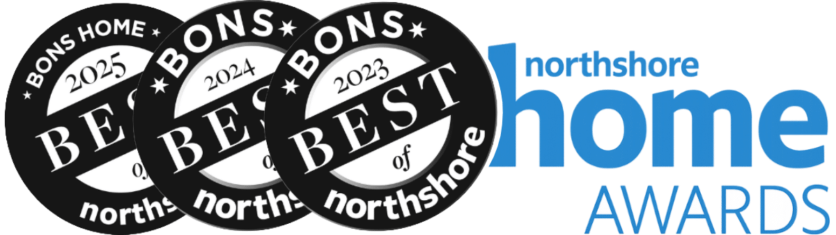 Best of North Shore award winner badge – Coastal Windows & Exteriors