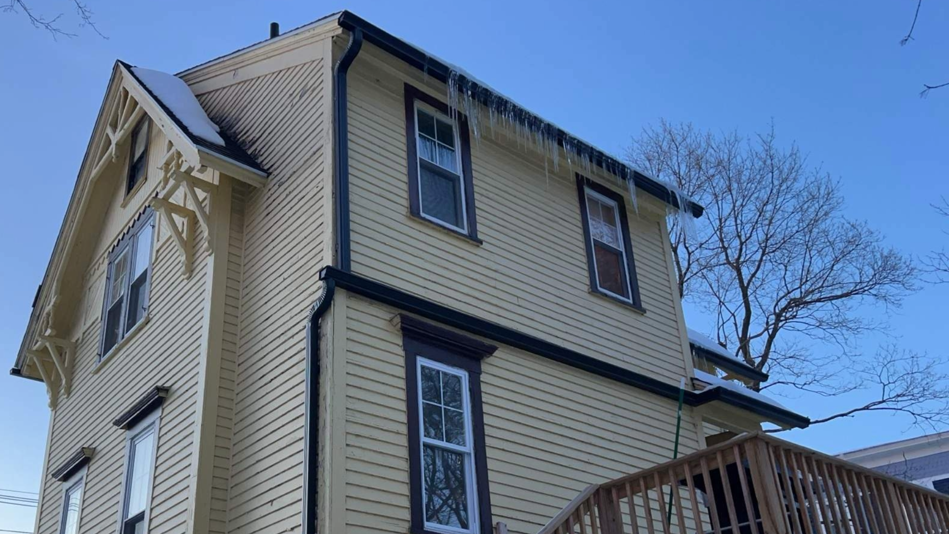 Home exterior before James Hardie siding installation