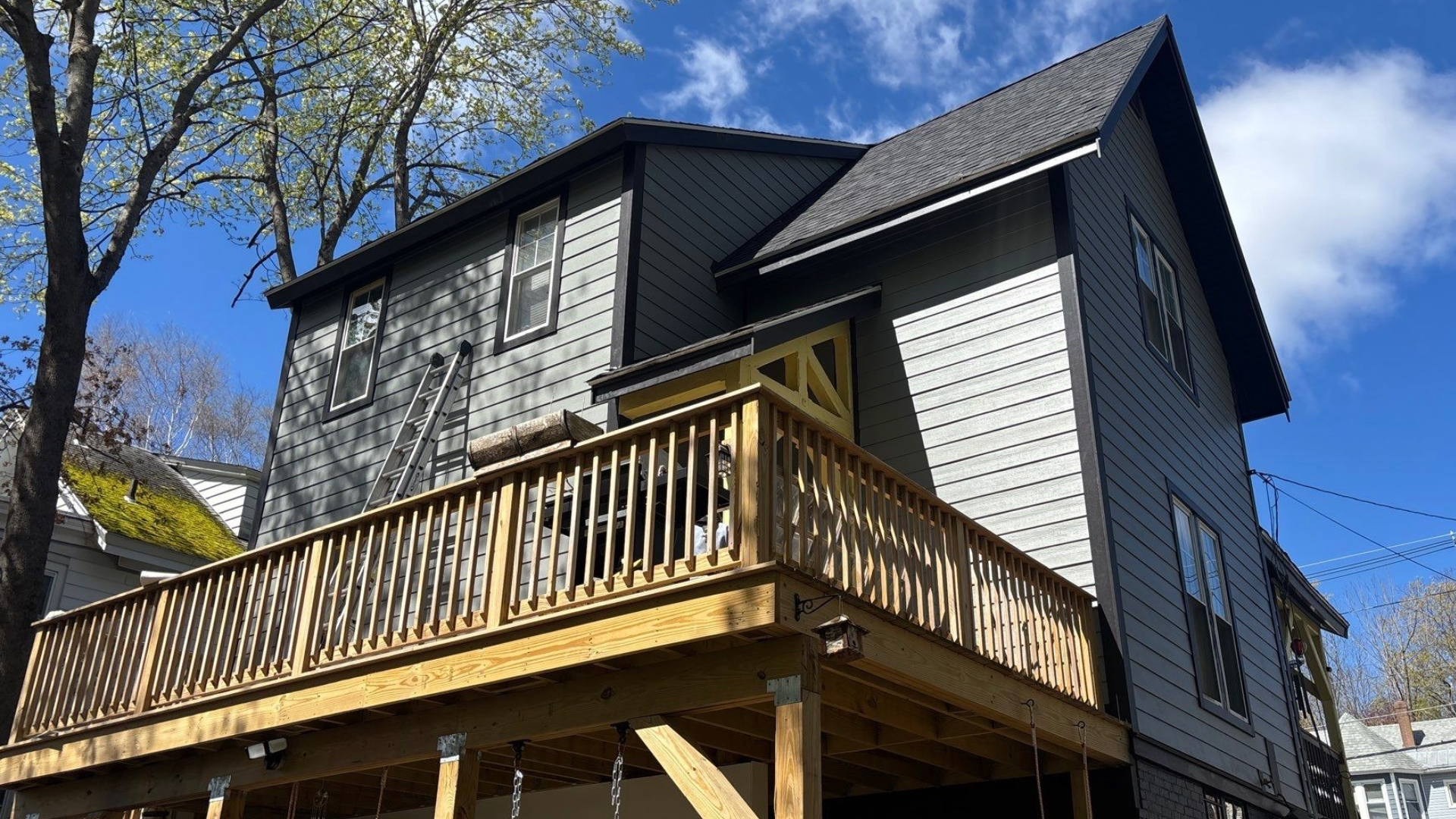 Home exterior after James Hardie siding installation by Coastal Windows & Exteriors